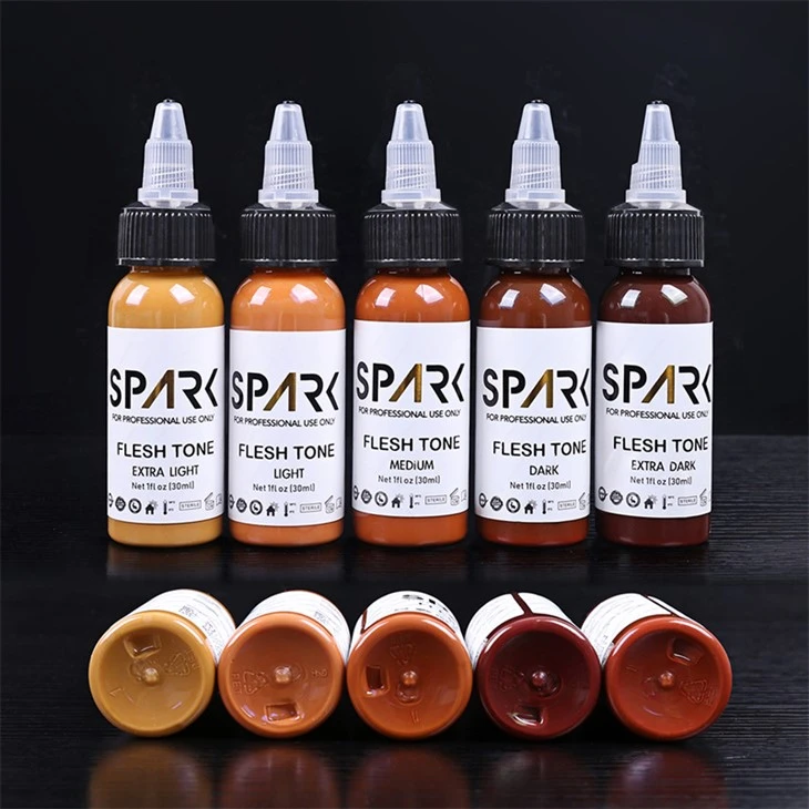 Ink Series Spark Tattoo Ink Sada tetovacích atramentov Professional Vanta Black 8OZ 4OZ Super Black Ink Series Spark Tattoo Ink Tattoo Ink Set Professional