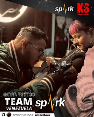 Spark Cartridges Sponzor tetovania umelca