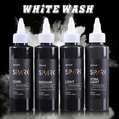Profesionálna súprava 4oz organických jasných a dlhých - trvalého bieleho tlaku tetovania tetovania pre trvalý make -up