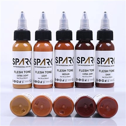 Pigments Tattoo Ink 1OZ Farba pleti pre Cover Ups Miešanie kozmetických tetovaní Spark Tattoo Ink Tattoo Ink Black