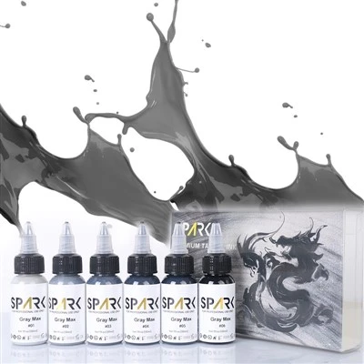 Profesionálny organický 30 ml/1oz Spark Grey Tattoo Atratest Set Liquid Pigment Kit pre umelcov Custom Trvalé make -up atrament