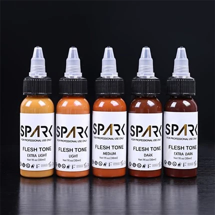 Sada farieb pleti 1OZ 5 kusov bezolovnatého tetovacieho atramentu Spark Tattoo Ink Profesionálne kryty tetovacích atramentov na miešanie a kozmetické tetovania