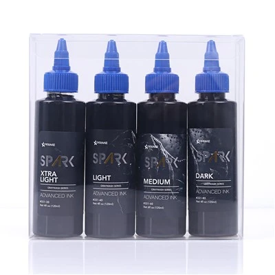 Spark Najnovší 4oz*4 šedá umývacia súprava nepremokavá dočasná tetovacia atrament