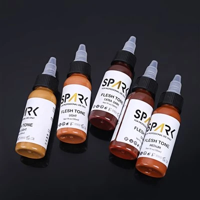Spark Tattoo Ink Color Set 1oz 5 kusov pre zakrytie na miešanie kozmetických tetovaní krása a produkt osobnej starostlivosti