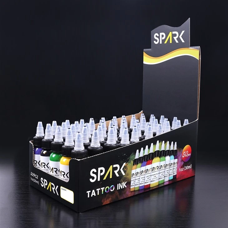 Spark Organic 0,5 oz Rýchle suchý dlhotrvajúci dizajn Dodávky Dodávky tetovania Trvalé make -up Pigment pre telové umenie