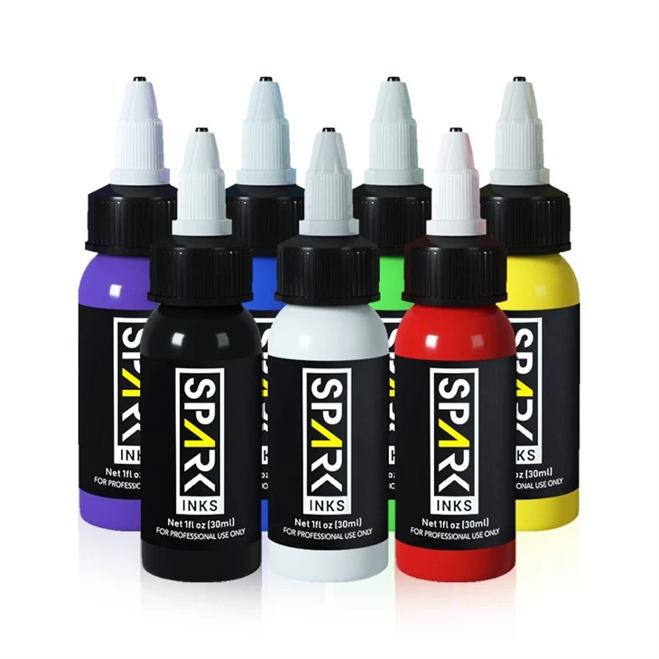 7 farieb OEM Spark Permanent Professional Tattoo Ink