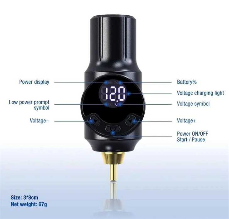 Bezdrôtový napájací zdroj na tetovanie RCA MINI Tattoo Battery