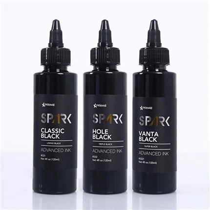 Vanta Black 4OZ Super Black Ink Series Sada profesionálnych tetovacích atramentov Spark Tattoo Ink