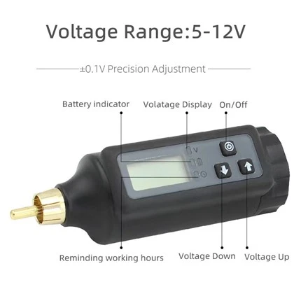 Bezdrôtový napájací zdroj na tetovanie Digital 2000 MAh