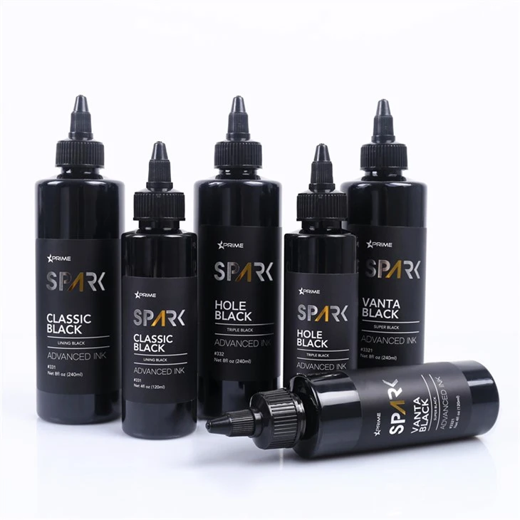 Super Black 8OZ Black Ink Series Vanta Black Spark Tattoo Ink Sada tetovacích atramentov
