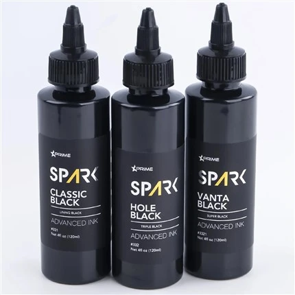 Hromadné tetovacie atramenty 8OZ Black Ink Series Hole Black Triple Black Spark Tattoo Ink Bezolovnatý tetovací atrament